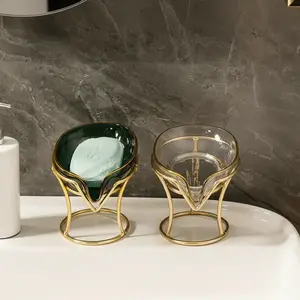 Soap Holder Soap Box Storage Rack Drainage Bathroom Soap Dish Holder Soap Stand No Drilling Suction Cup Wall Mounted Organizer