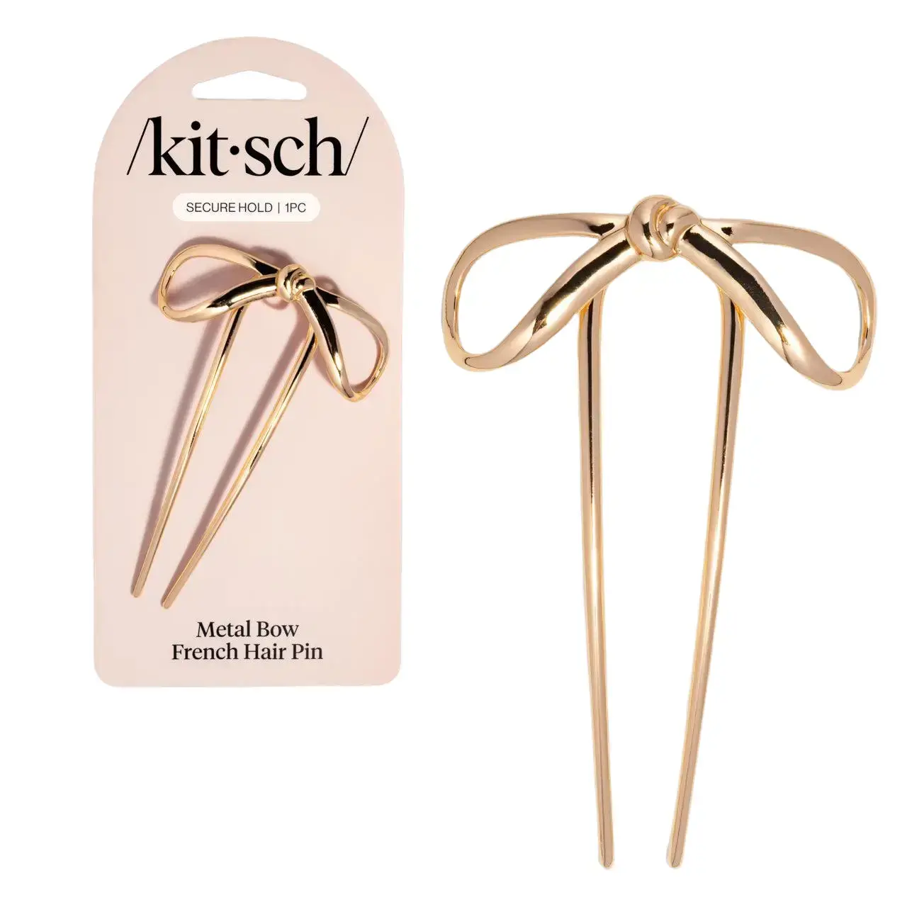 Kitsch Gold Bow French Hair Pin - Mini Kitsch Gold Bow French Hair Pin - Mini