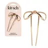 Kitsch Gold Bow French Hair Pin - Mini