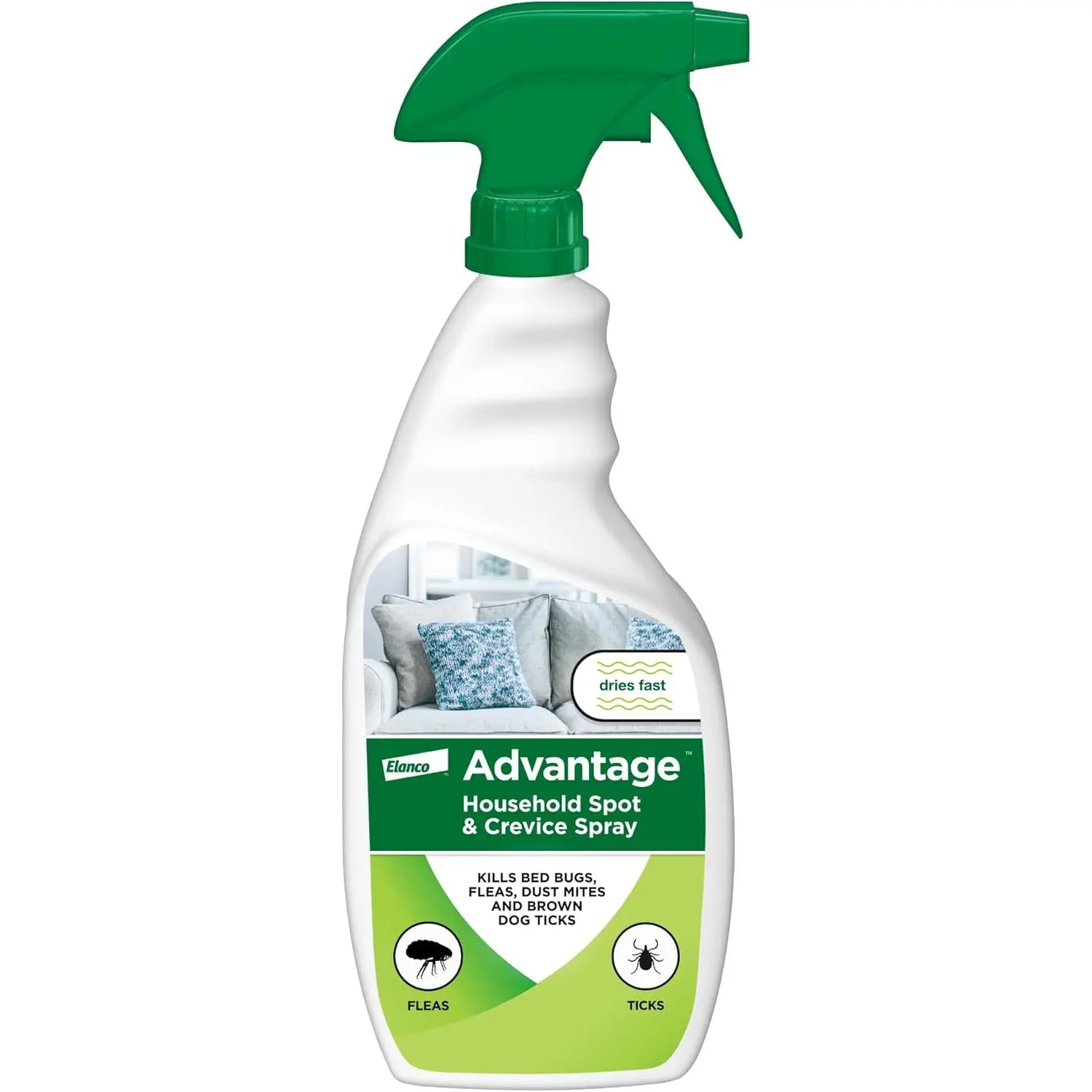 Household Spot & Crevice Spray | Kills Fleas & Ticks & Bedbugs | 24 oz.