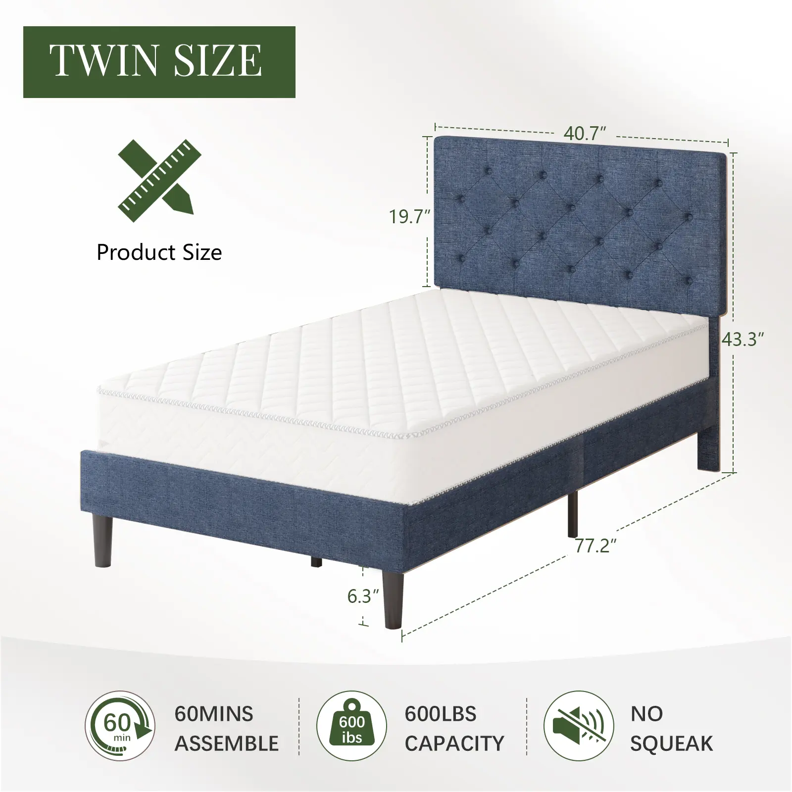 Twin Size Blue