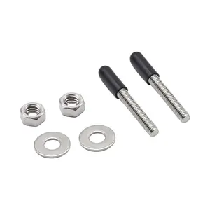 MARINE CITY Mounting Studs Kit for Handrails and Cleats 304 Stainless Steel 5/16 x 2-9/16 Inch Corrosion Resistant with Washers Nuts and Plastic Caps
