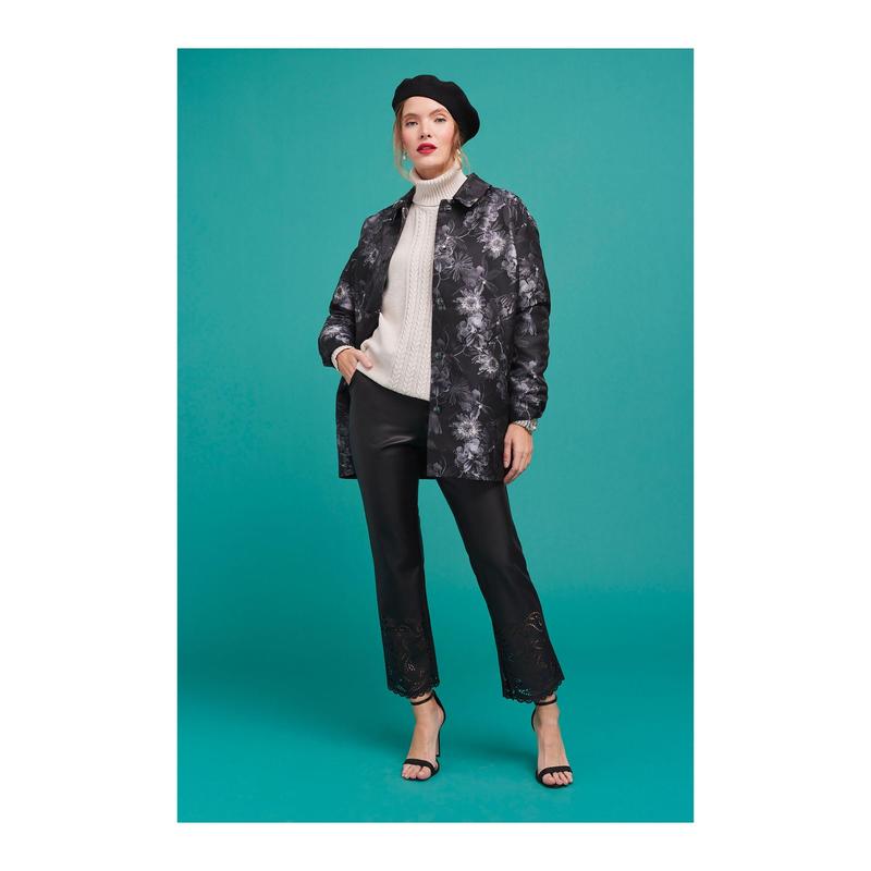 Isaac Mizrahi Live! Woven Floral Jacquard Jacket w/ Fleece Lining