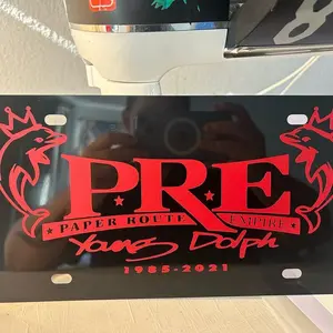 Paper route empire custom Car - Truck License Plate Young Dolph Vanity Plate Car Accessories Car Decor