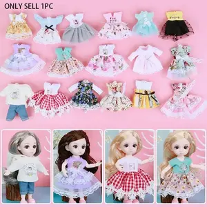 16cm Bjd Doll Clothes, Fashion Dress for 1/12 Scale Bjd Dolls, Girls' Doll, Trendy Doll Accessories, Doll House Decor, Birthday Gift