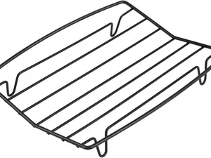 V-Shaped Non-Stick Roasting Rack fo Baking, Cooking, and Grilling, 10×8" Black Wire Rack.