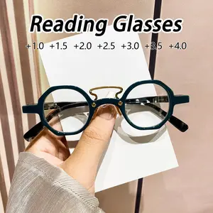 Unisex Plastic Round Vintage Reading Glasses, Lightweight and Stylish, Classic Fashion Design, Perfect for Men and Women, High Quality Eyewear