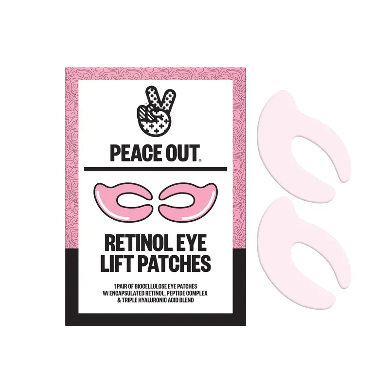 Peace Out Retinol Eye Lift Patches - 360° Targeted Treatment to Counter Droopy Eyelids, Firming & Revitalizing Full Eye Area with Hyaluronic Acid