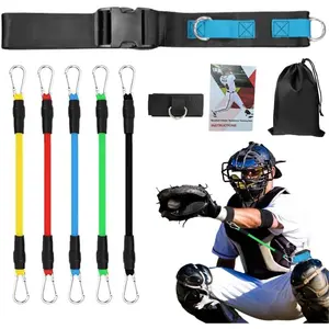 Baseball Resistance Bands for Catcher - Pro-Grade Catcher Framing Receiving Aid | 5-Level Adjustable Catcher Resistance Bands for Baseball/Softball  ( Ages)