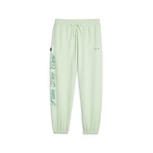 PUMA Mens X Palm Tree Crew Sweatpants Casual Pockets - Green