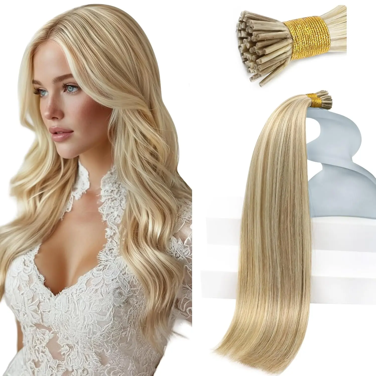 #16-22 Dark Blonde Highlight Golden Blonde