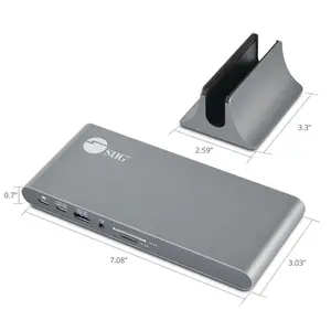 SIIG JU-DK0N11-S1 USB-C Dual Video MST Docking Station with PD Charging