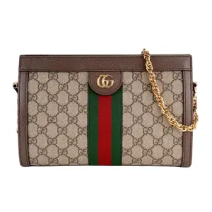 Pre-owned GUCCI Ophidia Small Shoulder Crossbody Bag with Clasp Closure