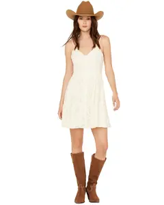 Molly Bracken Women's Lace Button Down Sleeveless Mini Dress - T1550cbp23-Ivory