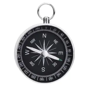 1 PC G44 Compass Keychain Pendant, Aluminum Alloy Mini Portable Pocket Compass, Durable Outdoor Adventure Travel Compass Gift