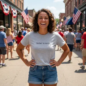 Sober Is Sexy Shirt Minimalist Recovery Tee for Women & Men | Sobriety Gift | Clean Recovery Aesthetic T-Shirt