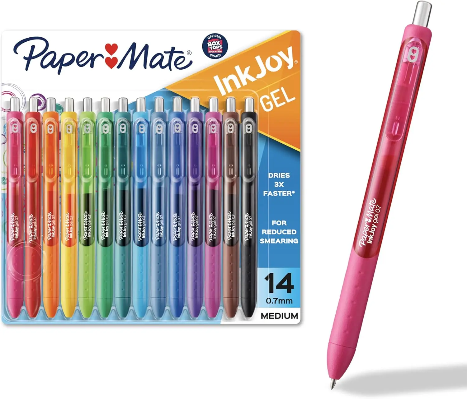 New Colored Ink Pens & Refills, Assorted 0.7mm Medium Point Gel Pens (14 Count) - Consistent Writing Experience, Excellent Doodling Tools for Students, Office Accessories, Smooth Write, Journaling