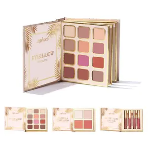 Tropical gilded makeup comprehensive suit eye shadow powder blusher lipstick one plate full makeup folding makeup plate