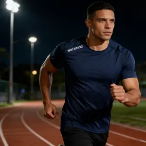 100% DTY Mens Quick Dry Athletic T Shirts Breathable Moisture Wicking Workout Shirts for Men Short Sleeve Gym Running Fitness Training Tops Casual Sports Tees for Daily Wear Multiple