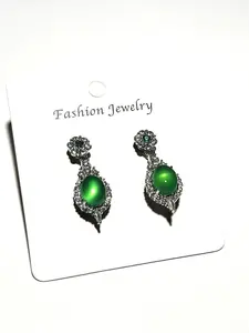 Natural Green Chalcedony Earrings