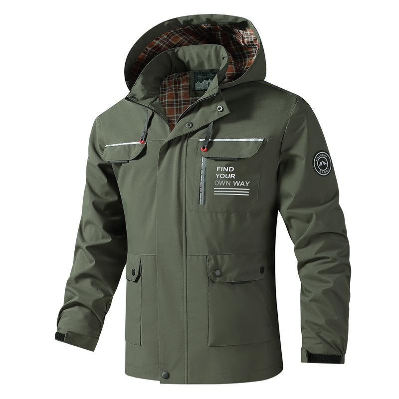 Men's lightweight foldable outdoor windproof, waterproof and fluffy hooded jacket, suitable for running, travel and leisure occasions, with good air permeability. It is a must-have outdoor jacket in autumn and winter