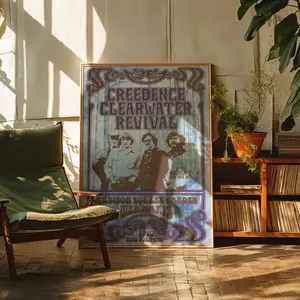 Creedence Clearwater Revival Poster: Vintage 70s Concert Art