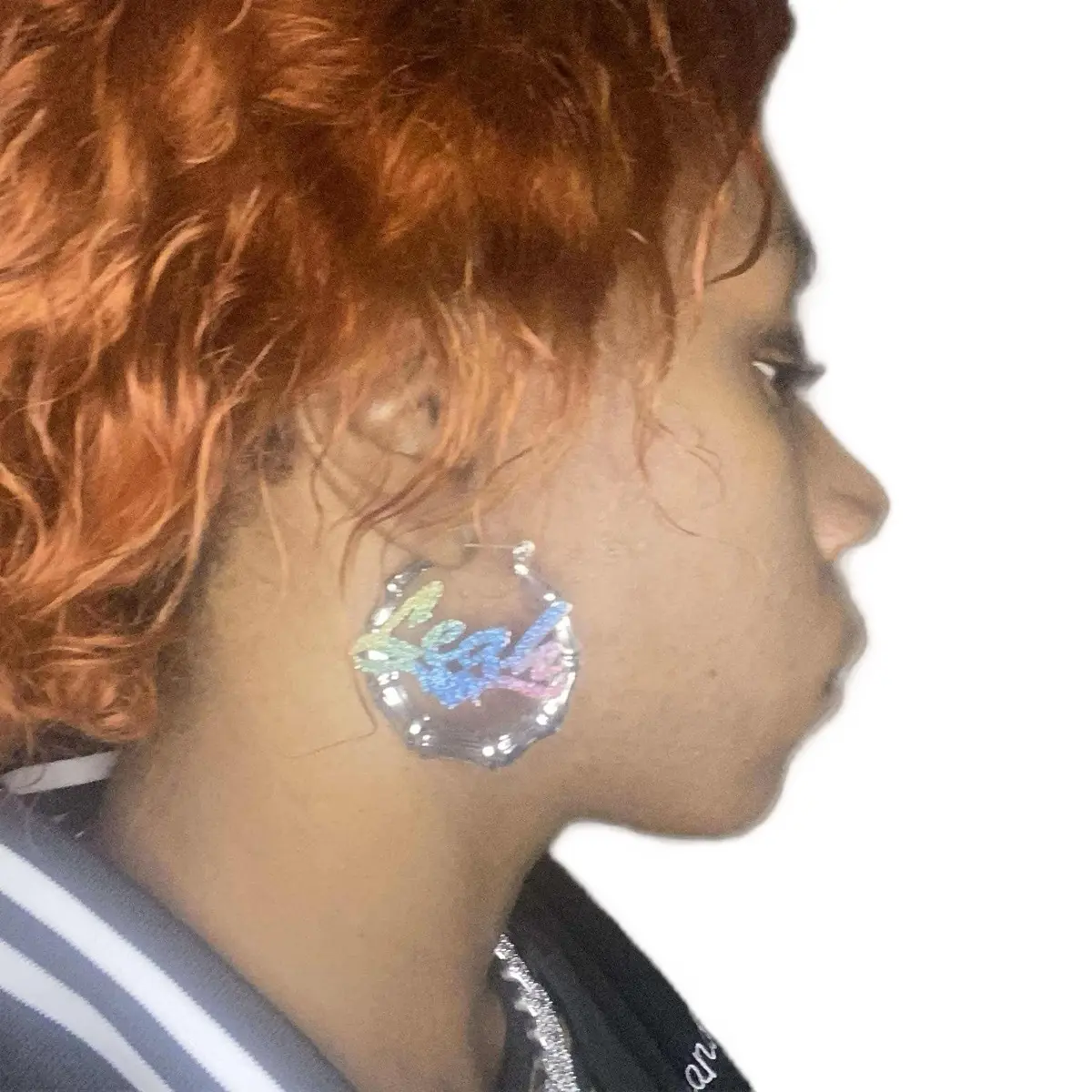 Personalized Glitter Earrings with Custom Name