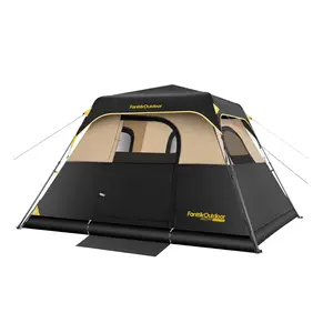 Camping Tent 4/6/8/10 Person Instant Cabin Tent Setup in 60 Seconds with Rainfly & Windproof Portable Carry Bag for Family Camping Hiking