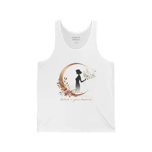 Floral Silhouette Tank | Boho Unisex Jersey Tank Top, Casual Wear for Women & Men, Summer Outfit, Gift for Her & Him, Nature Lover's Style Menswear Socks