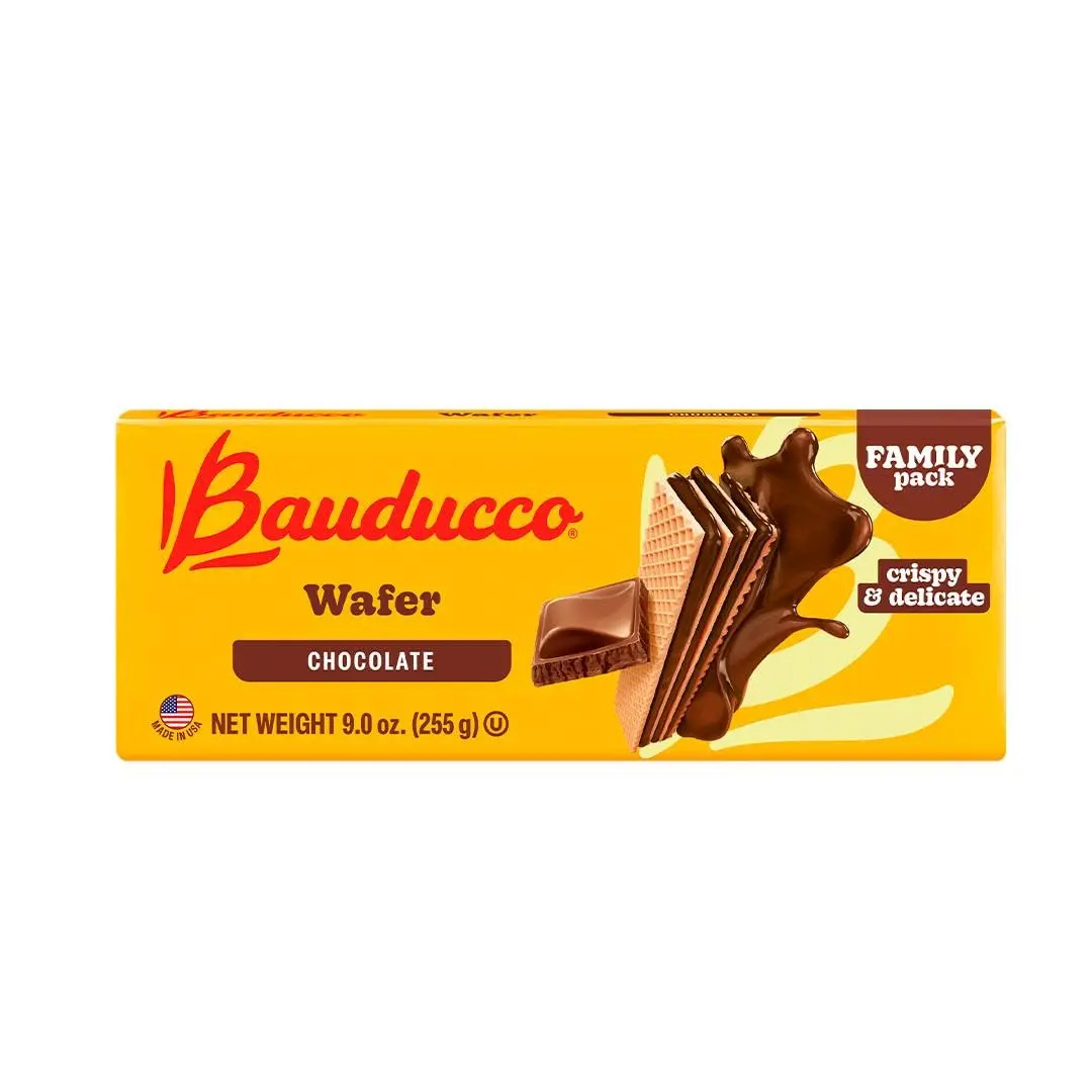 Chocolate Wafers - Crispy Wafer Cookies With 3 Delicious, Indulgent Decadent Layers of Chocolate Flavored Cream - Delicious Sweet Snack or Dessert 9.0oz (Pack of 1)