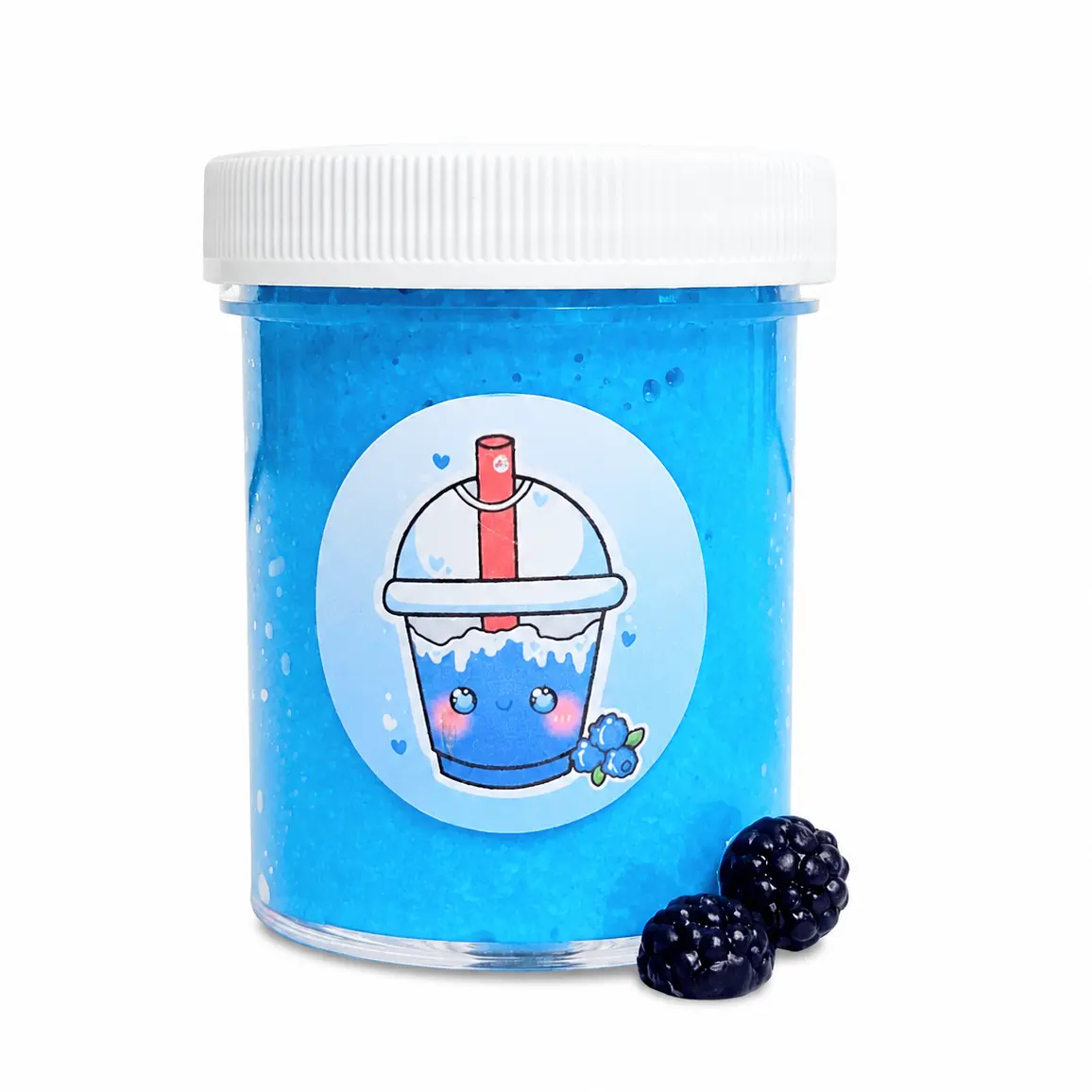 Blue Raspberry Slushy Slime – Crunchy Snowfizz Slime Scented
