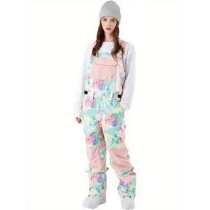 [Warm Snow Pants for Women] XS Insulated Warm Snow Pants - Waterproof Breathable Ski Bib Overalls - Adjustable Ripstop Snowboard Pants for Women