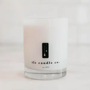 TLC Candle Co. Hand Poured 11oz Jar Candle in Decor Glass with Natural Soy Wax and Essential Oil Blend, 2 Wicks, Made in the USA - Gift