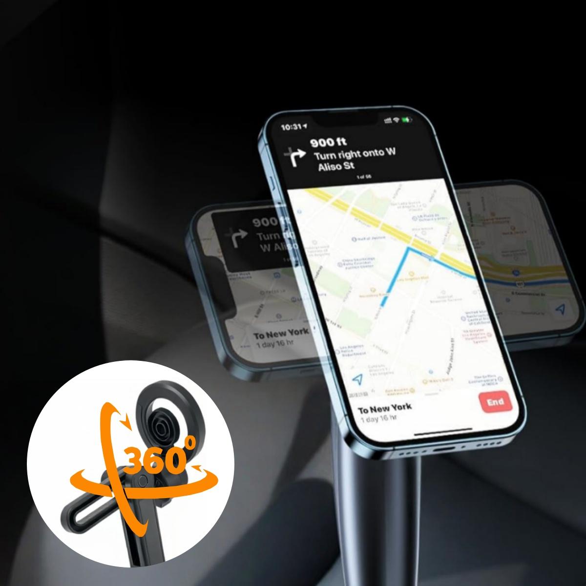 2026 Upgraded 2 in 1 Car Cup Holder Expander with Phone Mount, Adjustable Base & 360° Rotation, Universal Cup Holder Cell Phone Holder for Car, Compatible with iPhone Samsung All Smartphones, Stable Drink Bottle Holder for Most Vehicles