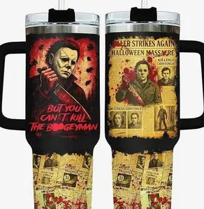 Boogeyman Slasher Inspired Stainless Steel Tumbler, Horror Movie Tumbler, Slasher Cup, Horror Merch, Michael Myers Fan Gift