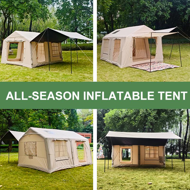 TikTok Viral SENLEETO 10–12 Person Instant Air Tent – Large Family Camping Shelter, 5-Min Setup, Waterproof with Rainfly