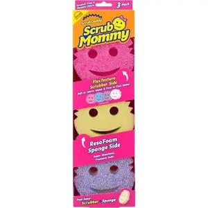 Scrub Daddy Scrub Mommy Sponges - Dish Scrubber + Non-Scratch Cleaning Sponges Kitchen, Bathroom + Multi-Surface Safe - Dual-Sided Dish Sponges for Scrubbing - Online Exclusive (3 Count)