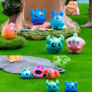 30pcs Micro Landscape Ornaments, Cartoon Cute Creative Figurines, Mini Monsters & Dolls, Desktop Car Decorations, Monster Party Gifts