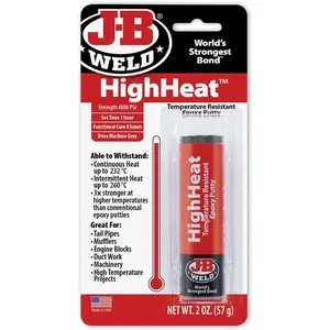 Hardware supplies J-B Weld 8297 HighHeat 500 Degree Epoxy Putty Stick - 2 oz., Grey