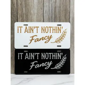 It Aint Nothin Fancy License Plate Blue Collar License Plate  Custom Truck License Plate Vehicle license plate frames Car