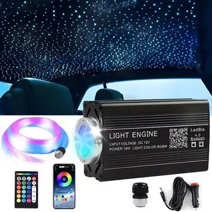 Fiber Optic Car Home Headliner Star Light Kit, 500PCS Fiber Optic Roof Starlight Ceiling Lights, Color-Changing, App+24 Key Remote Control, Static 16Color And Rgb Light Change, Fade, Jump, Spark, Mode Speed Sensitivity Adjustment, Interior Led Vehicle