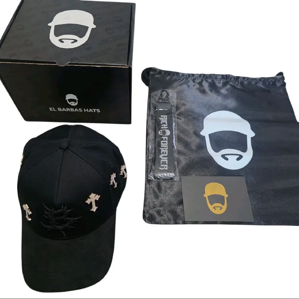 BARBAS HATS - B Cross black gold FULL SET Box Premium Limited Edition