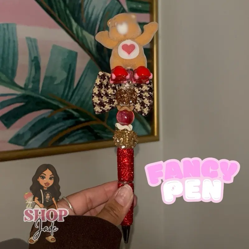 BEADED PENS *done on LIVE* Rhinestone Pens with Glitter and Bow Design for Stylish Writing