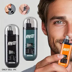 Men's Precision USB Rechargeable Nose and Ear Trimmer, LCD Display for Perfect Grooming Gift, Ideal for Any Occasion, Cordless Rechargeable Trimmer