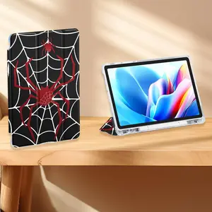 Spider Pattern Tablet Case, Tablet Protective Cover with Pen Slot, Tablet Protector Compatible with iPad 7/8/9th, iPad Air3rd, Samsung, Huawei, Lenovo Tab, Xiaomi
