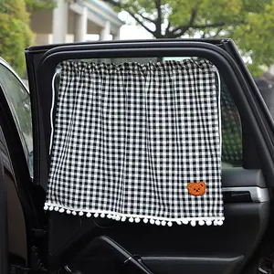 Car Side Window Heat-insulating Sunshade, Multipurpose Plaid Pattern Car Side Window Sunshade, Universal Car Side Window Sunshade, Sun Protective Car Exterior Accessories, Car Window Shades, Sunshade For Car Outside