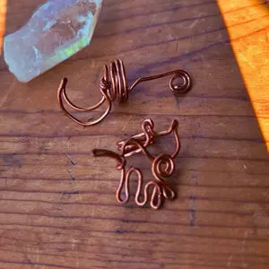 Moon & Kitty design - Whimsy Loc Jewelry Set - Dread Loc Accessories