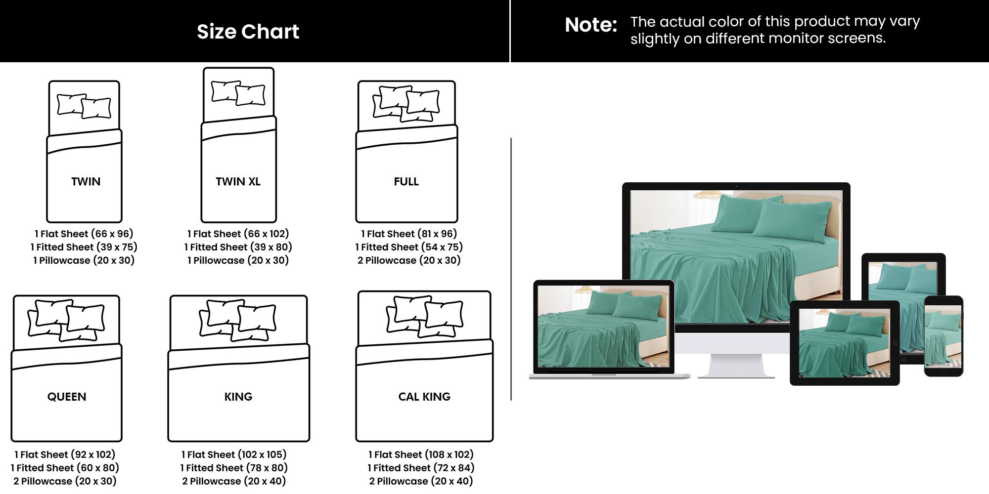 Hannah Bedding 4-Pc Solid Bed Sheet Set – Brushed Microfiber Luxury Bedding,16" Deep Pocket Fitted Sheets & Embroidered Pillowcases, Fade & Wrinkle Resistant, All-Season Soft & Cozy Sheets – Premium Quality Bedding Set Hannah Bedding 4-Pc Solid Bed Sheet Set – Brushed Microfiber Luxury Bedding,16" Deep Pocket Fitted Sheets & Embroidered Pillowcases, Fade & Wrinkle Resistant, All-Season Soft & Cozy Sheets – Premium Quality Bedding Set