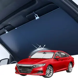 HOMEYA 1 Pair Automatic Retractable Car Sun Shade Front Windshield, Adjustable UV Heat Protection Sunshade Sunblock Curtain
