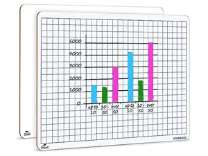 Grid Double Sided Whiteboard 9"x12"